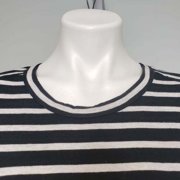 J. Crew Striped Side Zipper 3/4 Sleeve T-Shirt Dress Size Small - Picture 3 of 9